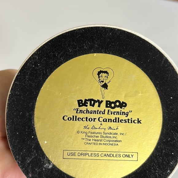 Betty Boop Enchanted Evening Candlesticks Danbury Mint Pudgy Bimbo - Picture 4 of 7